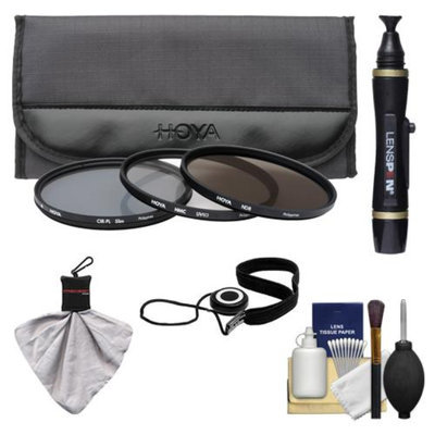 Hoya 62mm 3-Piece Digital Filter Set (HMC UV Ultraviolet, Circular Polarizer & ND8 Neutral Density) with Case + Cleaning Kit for Canon, Nikon, Sony, Olympus & Pentax Lenses