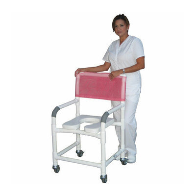 MJM International Bundle-14 Wide Deluxe Shower Chair with Open Front Soft Seat