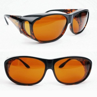 Unknown Eschenbach Solar Shields Sun Glasses Large Amber Filter