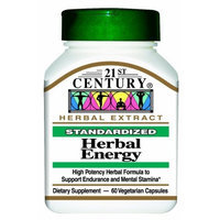 21st Century Herbal Energy Veg-Capsules, 60-Count