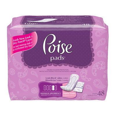 Poise Maximum Absorbency Regular Incontinence Pads