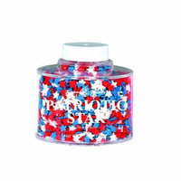 Dean Jacob's Dean Jacobs Patriotic Stars Stacking Jar, 2.8-Ounce (Pack of 6)