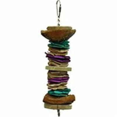 A & E Cage Co Java Wood Triple Decker Bird Toy
