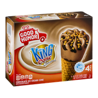 Good Humor King Cone Chocolate Ice Cream Cone - 4 CT