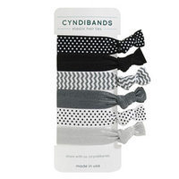 Cyndibands CyndiBands Set of 6 Print and Solid Hair Ties, Lark, 1 ea
