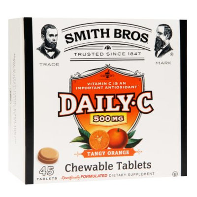 Smith Bros. Daily C 500mg Chewable Tablets, Tangy Orange, 45 ea