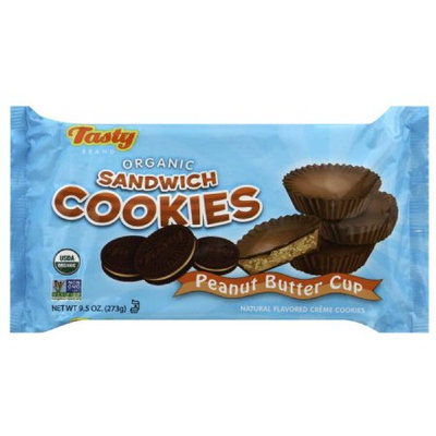 Tasty Brand Tasty Organic Peanut Butter Cup Sandwich Cookies, 9.5 oz, (Pack of 6)