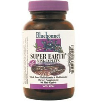 Bluebonnet Super Earth Multi-Nutrient Formula Iron Mini Caplets, 90 Count