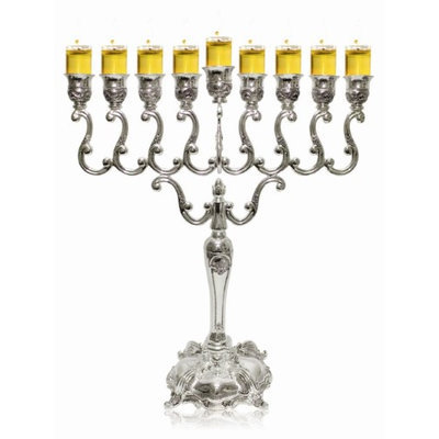 Artsy Casa Lamp Lighters Ultimate Judaica Menorah Silver Plated 14