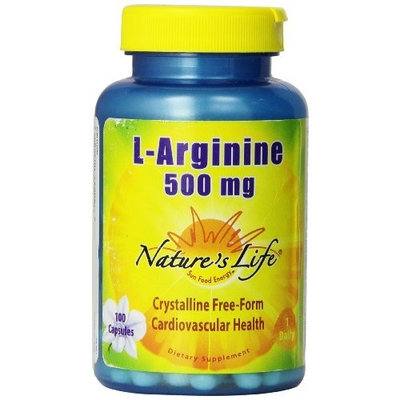 Nature's Life L-Arginine Capsules, 500 Mg, 100 Count