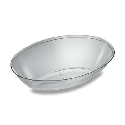 EMI Yoshi 112C Party Tray Clear 1/2 gal Oval Salad Bowl 50 EA
