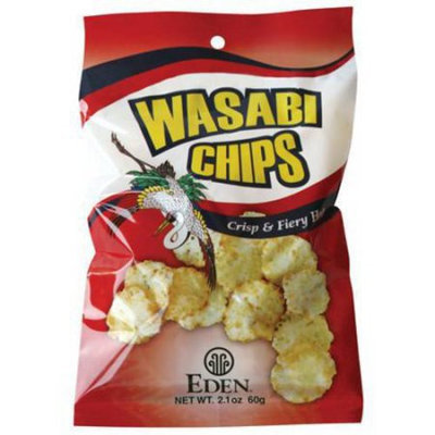 Eden Organic Eden Wasabi Chips - Hotn Spicy, 2.1 Ounce (Pack of 10)