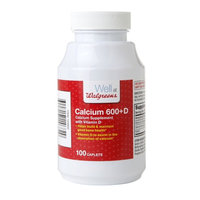 Walgreens Calcium 600mg + D Caplets, 100 ea