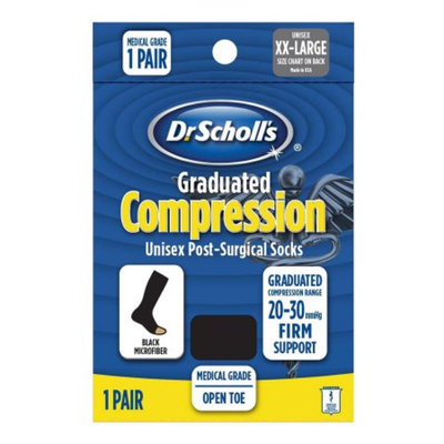 Dr. Scholl's Firm Graduated Compression Post-Surgical Open Toe Sock Small
