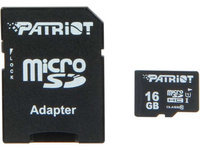 Patriot Memory Patriot LX Pro Series 16GB microSDHC Flash Card Model PSF16GMCSHC10BK