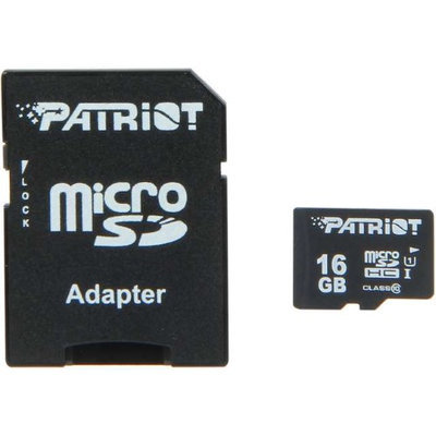 Patriot Memory Patriot LX Pro Series 16GB microSDHC Flash Card Model PSF16GMCSHC10BK