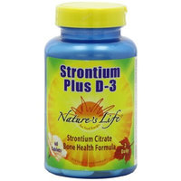 Nature's Life Strontium Plus D-3 400 IU Tablets, 680 Mg, 60 Count