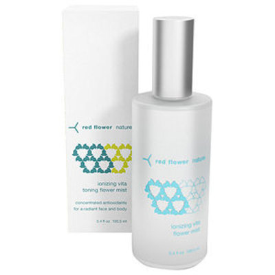 red flower nature therapeutic skincare ionizing vita toning flower mist
