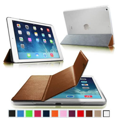 Fintie Ultra Slim Lightweight Case with Semi Transparent Hard Shell Cover for Apple iPad Air (5th Gen), Brown/Frost