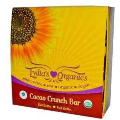 Lydia's Organics Bars Cacao Crunch -- 12 Bars
