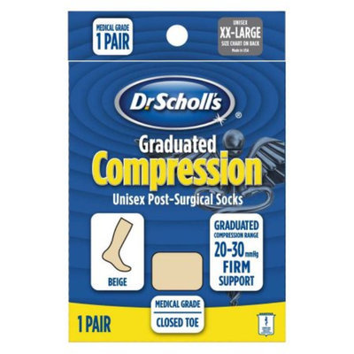 Dr. Scholl's Firm Graduated Compression Post-Surgical Sock 2XL