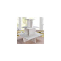Big Dot of Happiness Inexpensive Cupcake Stand (3 Tier White Foam Board)