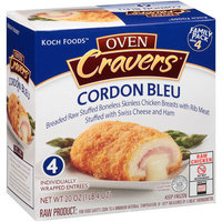 KOCH FOODS CRAVERS Koch Foods Oven Cravers Cordon Bleu Stuffed Chicken Breasts, 4 count, 20 oz