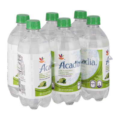 Acadia Sparkling Spring Water Lime - 6 CT