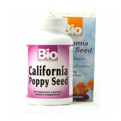 Bio Nutrition California Poppy Seed 500 mg 60 Vegetarian Capsules
