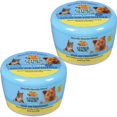 Citrus Magic Pet 20-Ounce Solid Air Freshener, 2-Pack, Pure Linen