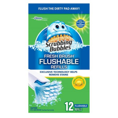 Scrubbing Bubbles Fresh Brush Flushable Refill, Citrus Action, 12 ea