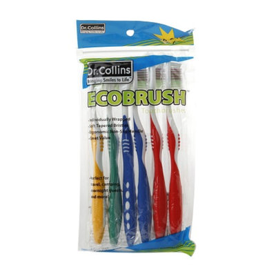 Dr. Collins Ecobrush Toothbrushes, 6 ea