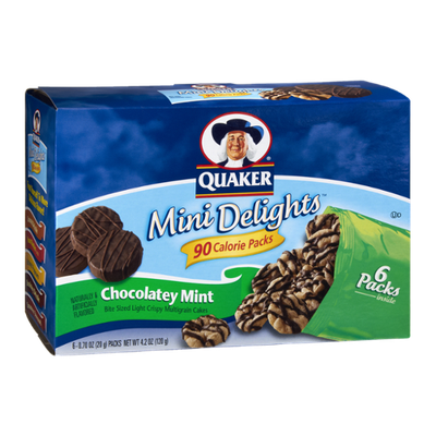 Quaker® Mini Delights 90 Calorie Packs Chocolatey Mint Bite Sized Multigrain Cakes