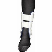 Bell-Horn Rigid Stirrup Ankle Brace in White / Blue