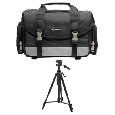 Canon 100DG Digital SLR Camera Case Gadget Bag + Deluxe Tripod for EOS 7D, 5D, 60D, 50D, Rebel T3, T3i, T2i, T1i, XS