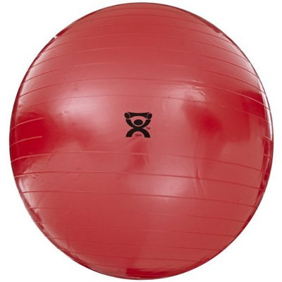 Cando 30-1806 Red Non-Slip PVC Vinyl Inflatable Exercise Ball, 38