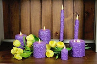 Delighted Home MC-W3L Hand-Waxed Battery-Operated Lilac MC 3 Wick Candle