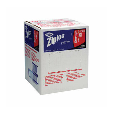 ZIPLOC 7'' x 8'' Double Zipper Food Bags in Clear