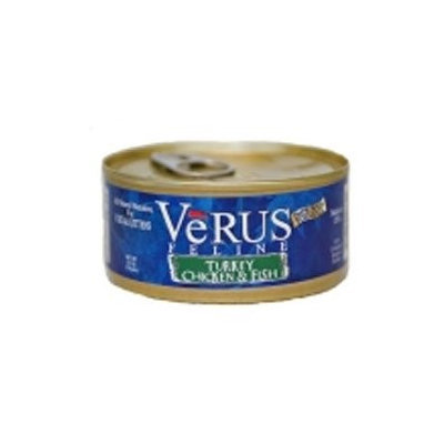 Verus Turkey, Chicken and Ocean Fish Canned Wet Cat Food (5.5 oz.) (Set of 24)