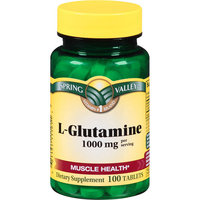 Spring Valley L-Glutamine Dietary Supplement Tablets, 1000 mg, 100 count