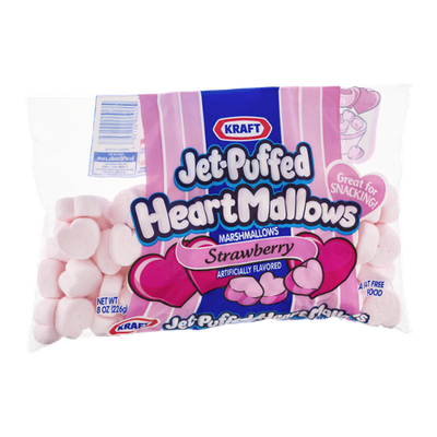 Kraft Jet -Puffed HeartMallows Marshmallows Strawberry