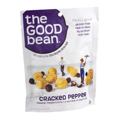 The Good Bean All Natural Chickpea Snacks! Cracked Pepper