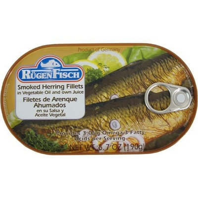 Smoked Herring Fillets Rugenfisch Filets de Hareng Fumes 6.7 oz