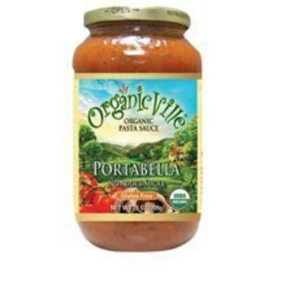 Organicville Organic Pasta Sauce, Portabella Mushroom 25 oz. (Pack of 12)