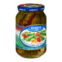 Lowell Foods Polish Dill Pickles with Sweet Peppers