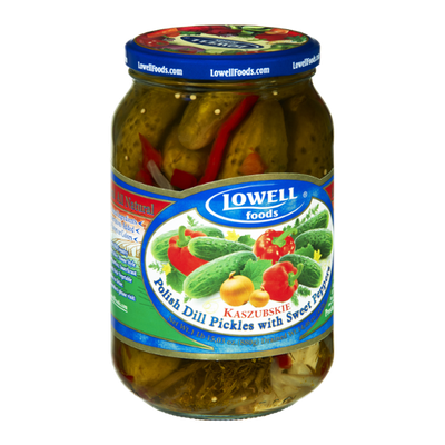 Lowell Foods Polish Dill Pickles with Sweet Peppers