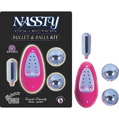 Nasa0 Nassty Collection Bullet & Balls Kit, Pink