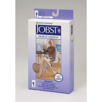 Jobst Women's Opaque 30-40 mmHg Open Toe Thigh High Extra Firm Support Stocking Size: Medium, Color: Classic Black
