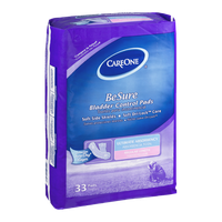 CareOne BeSure Bladder Control Pads Ultimate Absorbency Regular Length - 33 CT