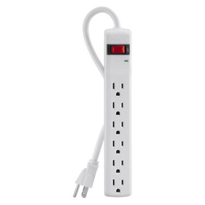 Belkin 6 OUTLETS SURGE PROTECTR, 2' CRD